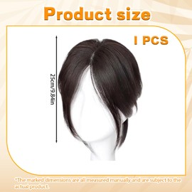 Hair Toppers for Thinning,Women Real with Bangs, Light Brown Hair Topper for Daily Use, Natural Hairline Solution for Slight Loss