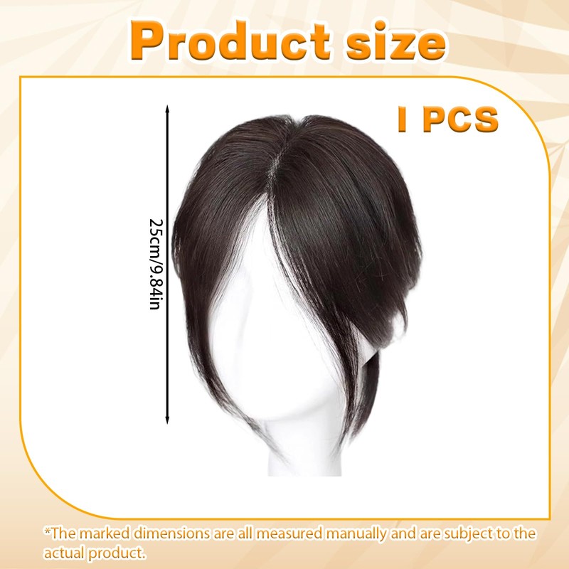 Hair Toppers for Thinning,Women Real with Bangs, Light Brown Hair