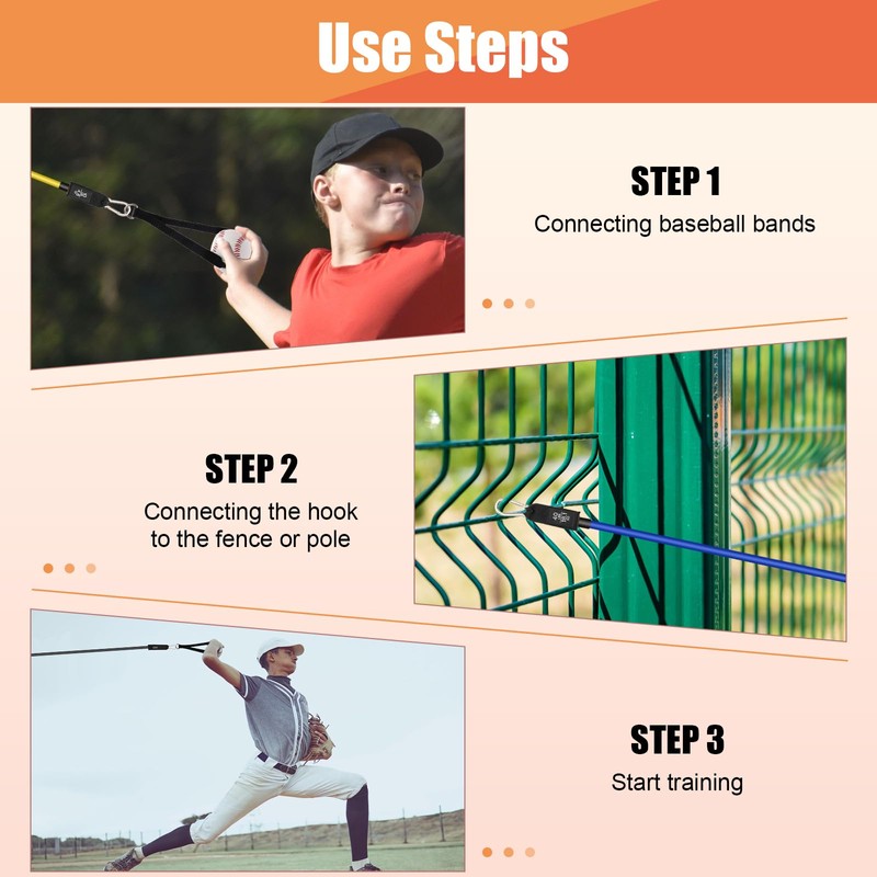 12PCS Baseball Resistance Bands,Baseball Arm Training Bands, Baseball Stretching Training