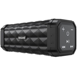 BUGANI Bluetooth Speaker M99 Speaker Bluetooth Wireless, Louder Volume, Stereo Sound, 24H Playtime, 100ft Wireless Range, IPX5 Waterproof, Built-in Mic, Wireless Speaker for Home, Outdoor, Black