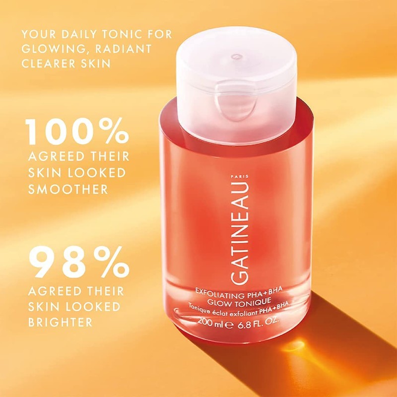 Gatineau - Exfoliating PHA+BHA Glow Tonique, Gentle Facial Exfoliator, Hydrating
