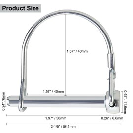 AuInn Trailer Coupler Pin, Wire Lock Pins, Safety Coupler Pin, Arch Trailer Pin 6mm Diameter x 50mm for Farm Garden Lawn (10)