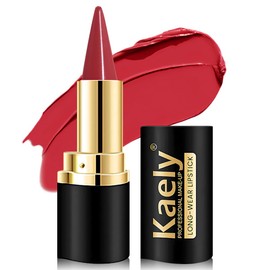 Kaely Ruby Red Gradient Matte Lip Liner Pencil & Lipstick Crayon Combo for Women, 2in1 Flawless Contour Gradual Ombre Effect Lip Pencil Makeup Waterproof, labiales mate 24 horas originales, 01
