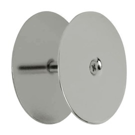 Door Knob Hole Cover Plate 2-5/8'' Diameter – Silver, Durable Steel Construction for Lock and Knob Holes, Maintains Home Door Security