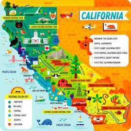 Little Buffalo - Learning & Education - State Puzzle: California for Kids Ages 4 and Up