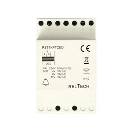 RELTECH Safety Transformer RST1PTCED, 4-8-12V~/2A