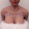 Xerling Layered Rhinestones Tassel Shoulder Chains Bra Body Chain Arm
