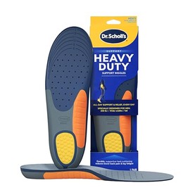 Plantillas resistentes de Dr. Scholl's, para soporte pesado, plantillas ortopédicas, grandes y altas, 200 libras +, pies anchos, absorción de impactos