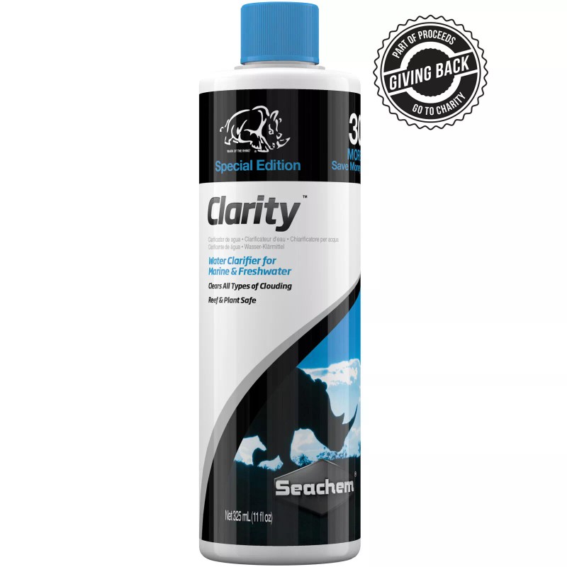 Seachem Clarity 325mL BONUS Bottle Reef Safe Saltwater Aquarium Water
