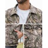 Yuanbang Camo Jackets for Men Trucker Unlined Camouflage Coats Hunting