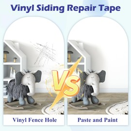 Anglekai 20PCS Vinyl Siding Repair Kit, Self-Adhesive Vinyl Siding Repair Tape Vinyl Siding Patch Repair Kit, Vinyl Siding and Fence Repair for Blemishes Tools/Cracks/Holes(6.3 x 4.72 in)