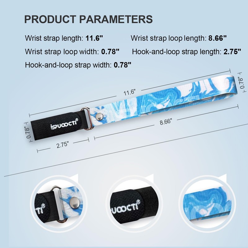 ispuoocti 2 Pack Cane Wrist Straps Universal Adjustable Wrist Strap
