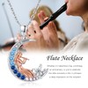 Suiknsn Flute Necklace for Women 925 Sterling Silver Music Necklaces