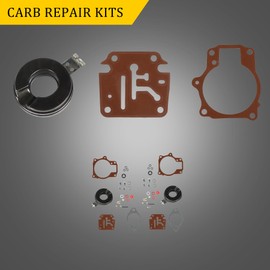 ALL-CARB 2 Pack Carb Repair Kits with Float Replacement for Johnson Evinrude 396701 18 20 25 28 30 35 40 45 48 50 55 60 65 70 75hp