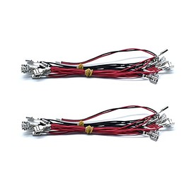Arcity 2 Pcs Arcade Cable Wire LED Button Power Cable Daisy Chain 0.250 Inch /6.3mm Terminals Jumper Wire Harness Lighted Up 20 LED Arcade Buttons for USB Encoder, MAME, Arcade1Up, Raspberry Pi,PC New