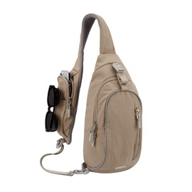 WATERFLY Chest Bag Shoulder Bag Men's Small Men's Handbag Sling Bag Women's Bag Messenger Crossbody Bag Cross Bag for Outdoor Sports Travel Cycling Hiking, khaki