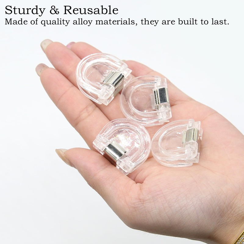 8Pcs Adjustable Hem Clips for Pants, Fabric Holders for Hemming