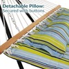 Sunnydaze Quilted Outdoor Hammock with Spreader Bars - Heavy-Duty 450-Pound