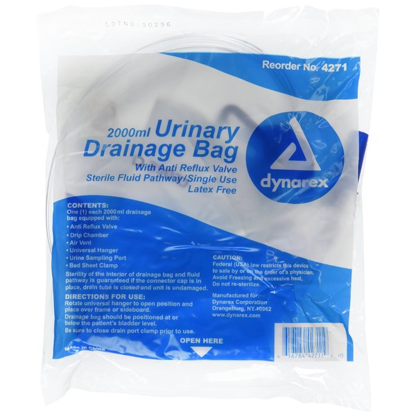 Pretrada Special Urinary Drainage Bag Dynarex, 5.6 Ounce