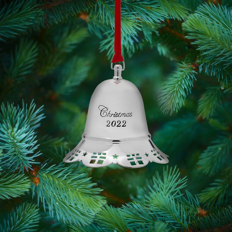 Towle 2022 Silver-Plate Musical Bell Ornament, 42nd Edition