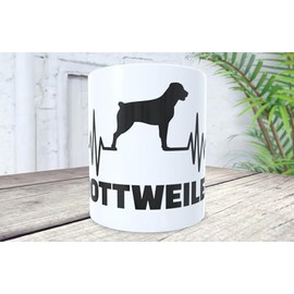 Rottweiler Tasse - Silhouette mit Rassennamen eines der besten Freunde, die Sie haben können.