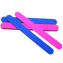 Nail Files, 8 Pcs Professional Nail Files 100/180 Grit Nails File Wooden Double Sided Nails File for Natural and Acrylic Fingernail Buffer Block Manicure Tools Pet Grooming Tools - Blue, Red