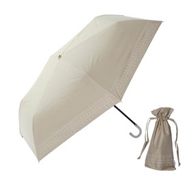 Miffy Folding Umbrella, Class 1 Light Blocking, UV Protection, Women's Umbrella, For Sunny or Rain, Mini, Compact, Embroidery, Spring & Summer, Folding Umbrella, Sun or Rain, Rain Umbrella, 99.99%