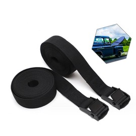 Tie Down Straps with Strong Buckle 2 Pcs Heavy Duty Ratchet Luggage Straps Sets Roof Rack Straps Luggage Cargo Straps Cargo Trucks Trailer Luggage (Black)