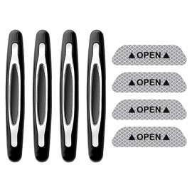 4Pcs Car Door Protection Bumper,Car Door Protector Bumper Vehicle Door Edge Guard Strip Plastci Black Scartch Protection Eliminate Wind Buffeting for Universal Car Use(COLOUR:Black and White)