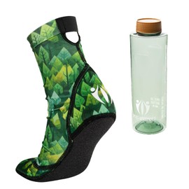 SportVerbindet Beach Volleyball & Sand Football Socks with Kevlar Soles, Durable and Comfortable, Hydro Set Green