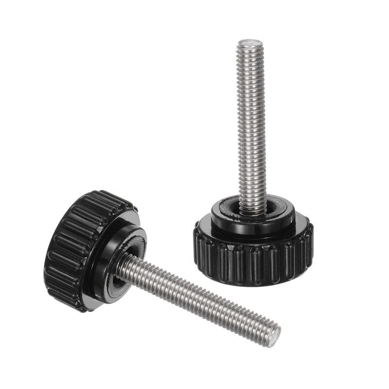 sourcing map 6pcs Knurled Clamping Knobs M5 x 30mm Metric