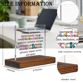 Social Worker Clear Desk Decorative Sign for Case Managers Counselors Mental Health Advocates Office Decor Appreciation Gift for Social Justice Professionals EC192