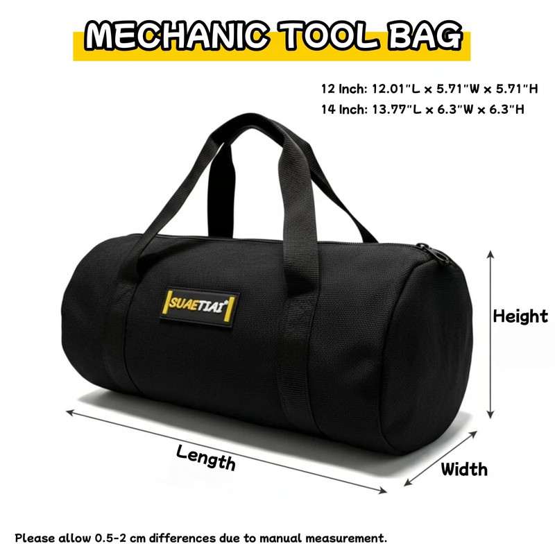 Suaetiai 14 Inch Small Tool Bags for Men, Wide Mouth