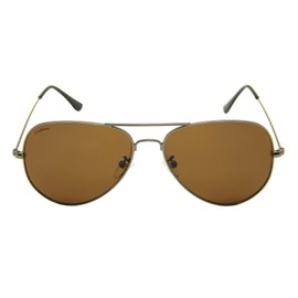 Craftman Stainless Steel Polarized Aviator Sunglasses for Men and Women for Traveling Driving and Gift(Gunmetal/Brown)