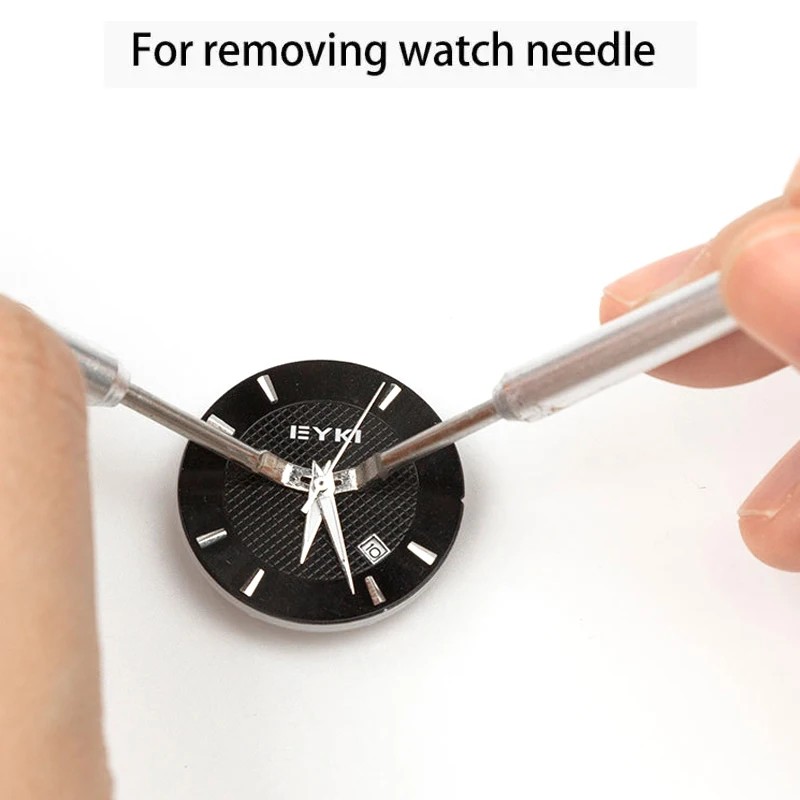 2-Piece Watch Hand Remover Pry Lever Set – Silver or