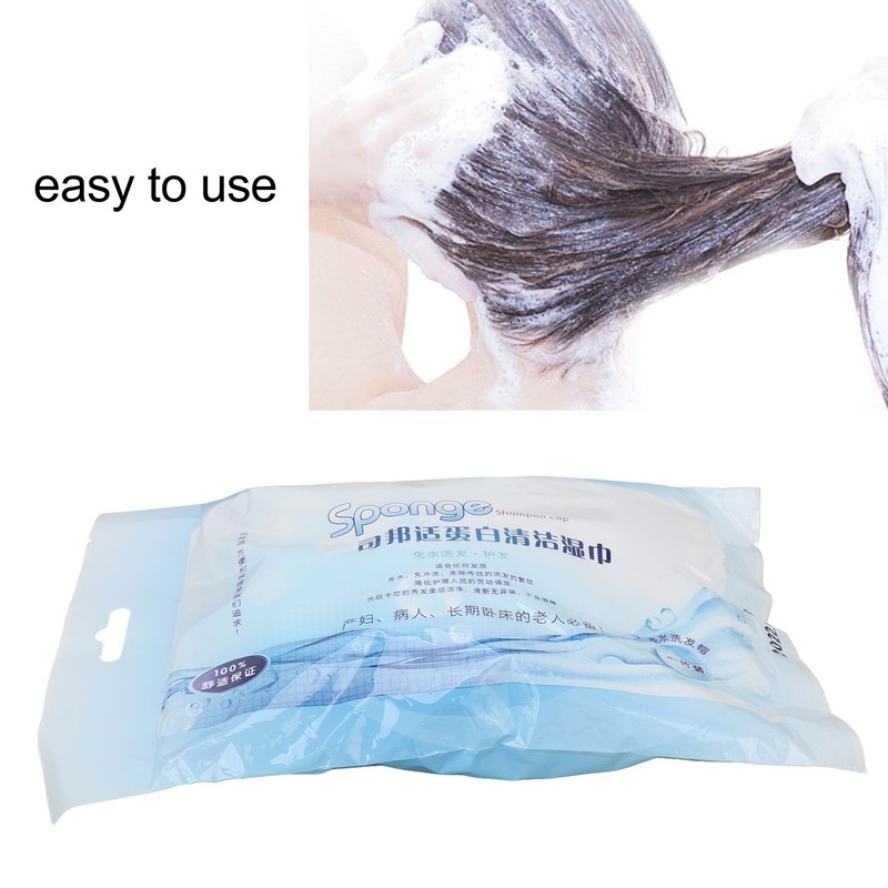 Water Free Shampoo Cap Soothing Comfortable Protein Cleaning Rinse Free
