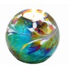 D&J Glassware Friendship Mini Globe Tea Light in a Green