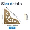 INCREWAY 8 Pack Brass Flat Corner Brackets Decorative Corner Protector