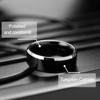 LerchPhi 8mm Black Tungsten Ring for Men Wedding Bands High