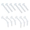 BOKABOO 12pcs Glass Piercing Retainers Set for Work/Surgery/Sports, 14g Curved