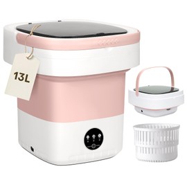 Portable Washing Machine, Upgrade 13L Mini Clothes Washer with 3 Modes, Foldable Small Laundry Machine for Travel, Camping, RV - Perfect for Underwear, Baby Clothes, Socks