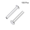 sourcing map 100 Pcs 3mm x 18mm Aluminum Flat Head