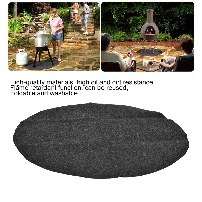 Barbecue Mat PE Oven Floor Mat Round Barbecue Mat BBQ