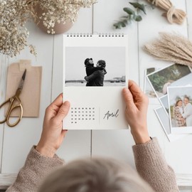 heaven+paper A5 Photo Calendar Everlasting Year-Independent without Year to Design Yourself Wall Calendar in Elegant Design, Modern and Chic Ideal as a Gift (Simplicity, A5)