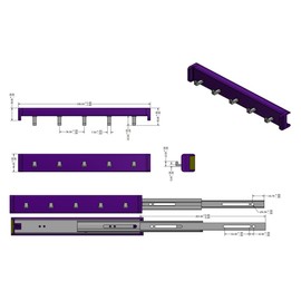 5-Hook Designer Wardrobe Reversible 11.75" Length Closet Belt Rack with 11" Retractable Pullout Extension and Installation Hardware (Polished Chrome)