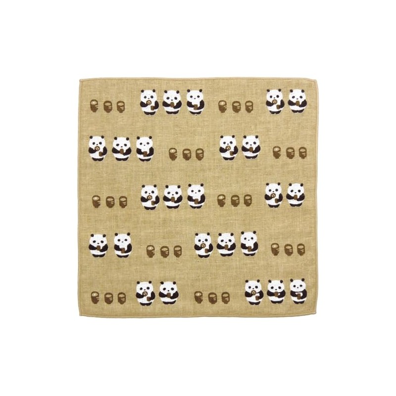 Hamamonyo Washed Towel Handkerchief Japanese Tea Drinking Friend Panda