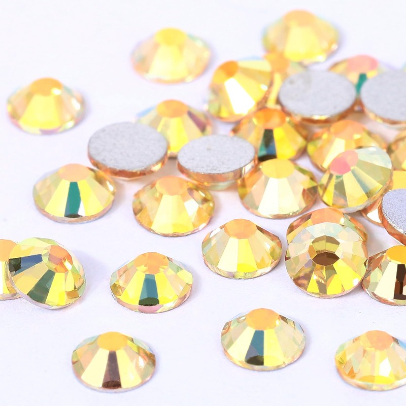 Novani Rhinestones 3000Pcs Flatback Crystal Round Loose Gemstones Glass Rhinestones