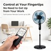 Aottop 16" Pedestal Fan with Touch Screen & LED Celsius