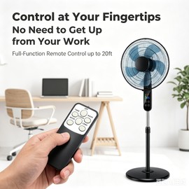 Aottop 16" Pedestal Fan with Touch Screen & LED Celsius Thermometer