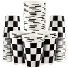 Checkered Cups 9 oz Checkered Paper Flag Race Car Party